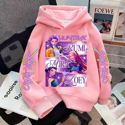 Anime Kpop Demon Hunters Children's Sweatshirt Kawaii Tiger Harajuku Hoody for Boys Girls Fan Gifts Hoodies Kid