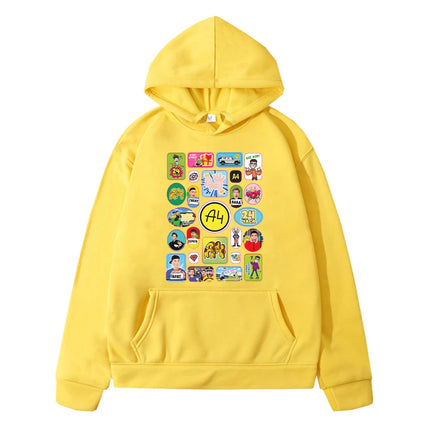 Merch A4 Lamb anime hoodie Autumn Sweatshirt y2k sudadera Влад a4 Бумага with hood Jacket boy Fleece pullover kids clothes girls