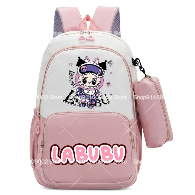 Large Capacity Backpacks Pencil Bag Cartoon Printed Animals Schoolbag Boys Girls Book Stationery Storage Bags Gift