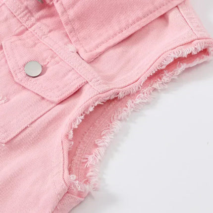 Denim Vest for Women Jacket Spring Streetwear Women Clothing Autumn Coats Fashion Clothes Casual Vintage Elegant Sleeveless