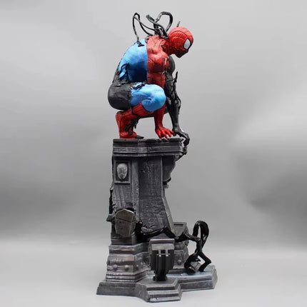 Spiderman Venom Symbiote Anime Figure Spider Man Venom Figurine With Light Pvc Desk Decor Statue Model Doll Collection Toy Gifts