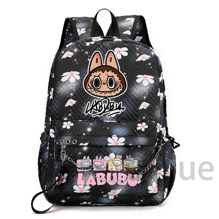Cute Cartoon Backpack Teenager Girl Zimomo Knapsack Mokoko Charm Junior Student Casual Commute Back To School Waterproof Bags