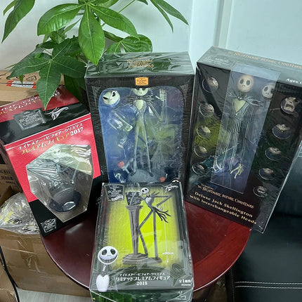 The Nightmare Before Christmas Jack Skellington Action Figure 12 Face Jack Jack Chair Special Version Model Toy Hallowen Present