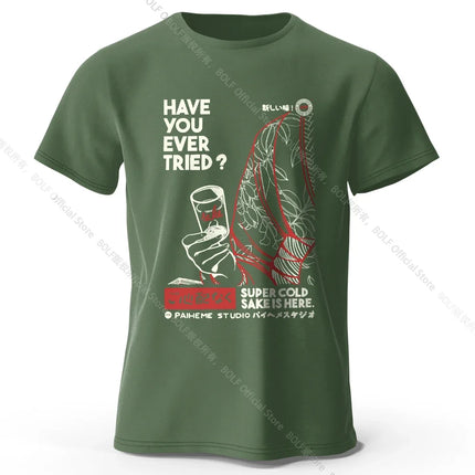 Hand-drawn Japanese Art T-shirt - Urban Kawaii Design for Men Women 100% Cotton Streetwear