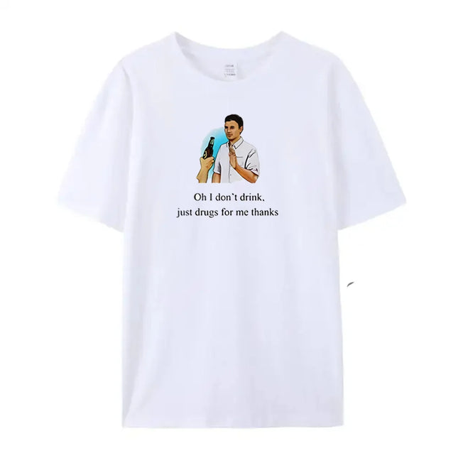 I Don't Drink T Shirt Women Funny Meme Egirl Grunge Graphic Tees Unisex Hipsters Cotton Short Sleeve Tee Fashion TShirts Clothes