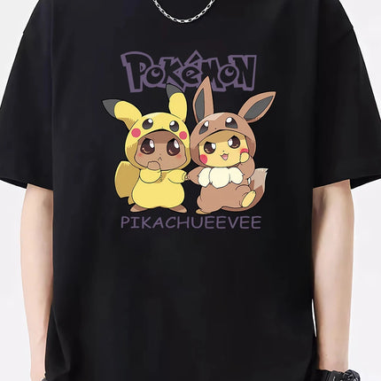 （Miniso) Pokemon Fire Dragon T-Shirt Y2k Tees Men Fashion Kid T-Shirt Top Men Cotton T-Shirt Summer Women T-Shirt Men Clothing