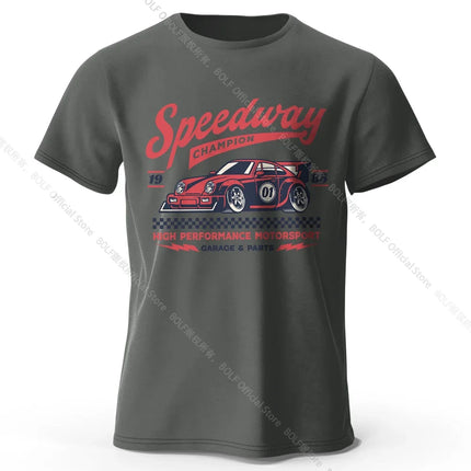 Formula Racing Art T-Shirt 100% Premium Cotton Performance Fit Hand Drawn Speed Graphic Tee for Racing Fans