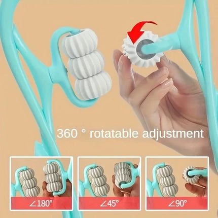 OREADEX Cervical Neck Massager, Manual Neck Clamp Multifunctional Kneading Roller 6-Ball Shoulder And Neck Relaxation Massager