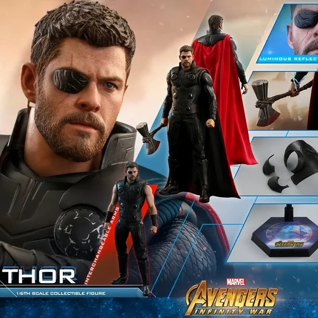 Hot Original Hot Toys God of Thunder Action Figure Avengers Infinity War Thor Odinson Statue HT MMS474 Model Collection Toy Gift