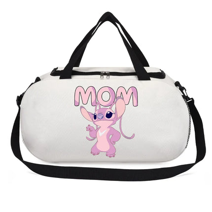 Disney Stitch Luggage Travel Bags for Men Women Cartoon Anime Large Capacity Portable Messenger Bag Bodybuilding Yoga Handbags