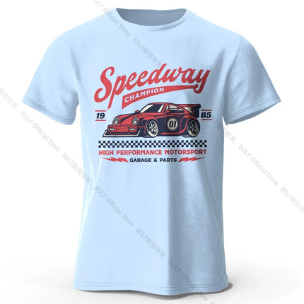 Formula Racing Art T-Shirt 100% Premium Cotton Performance Fit Hand Drawn Speed Graphic Tee for Racing Fans