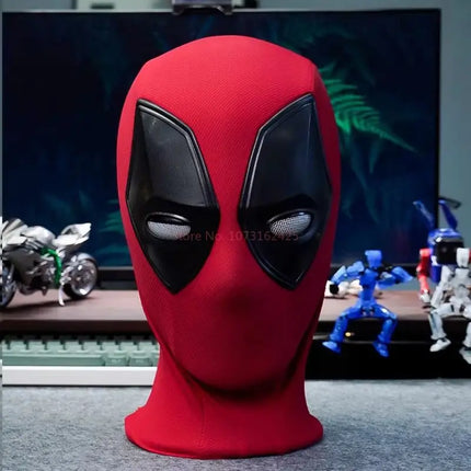 2024 Deadpool Wolverine Mask Headwear Marvel Deadpool Cosplay Headset Electric 1/1 Remote Control Eye Blink Shine Adult Gift Toy