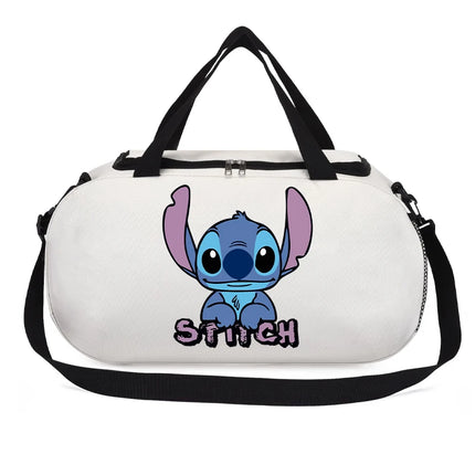 Disney Stitch Luggage Travel Bags for Men Women Cartoon Anime Large Capacity Portable Messenger Bag Bodybuilding Yoga Handbags