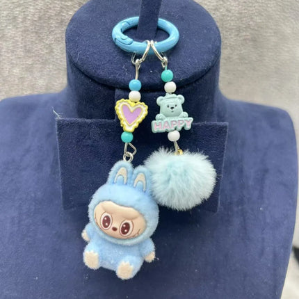 Mini cloth keychain kawaii three-dimensional cartoon creative car phone pendant bag hanging children's day gift