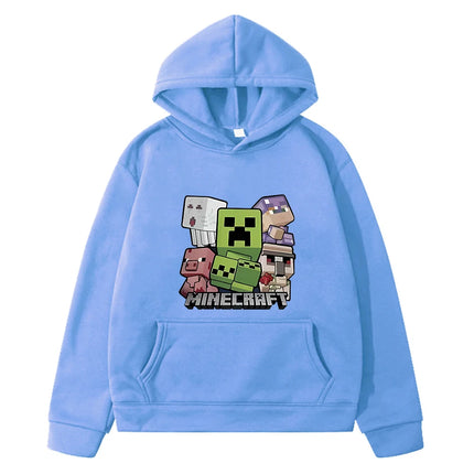 Minecraft print anime hoodie Fleece sweatshirt boy pullover Cartoon Autumn jacket Kawaii hoodies y2k sudadera kids clothes girls