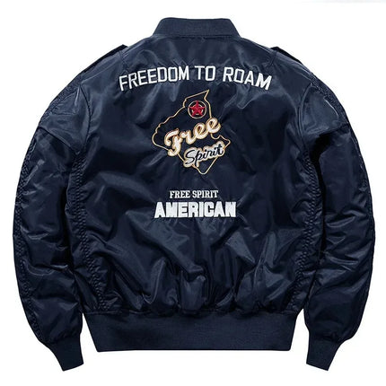 Hip Hop Thick Warm Jacket Autumn Winter Men High Quality Military Motorcycle Ma1 Aviator Pilot Coats Male Baseball Bomber Jacket