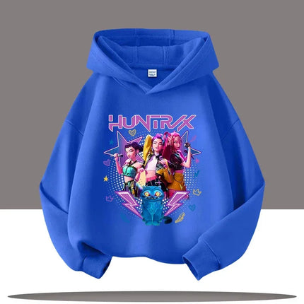 KPop Demon Hunters Hoodies Baby Girl Boy Clothes Fashion Casual Hooded Sweatshirts K-Pop Demon Hunters Pullover Kids Outfits Gif