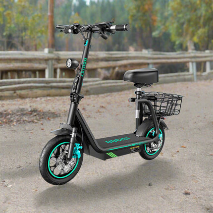 New upgrade Bogist M5 Pro+ 500W 48V 15Ah 12.5 inch inflatable wheels Electric Bike with Storage basket and front shock adsorptio