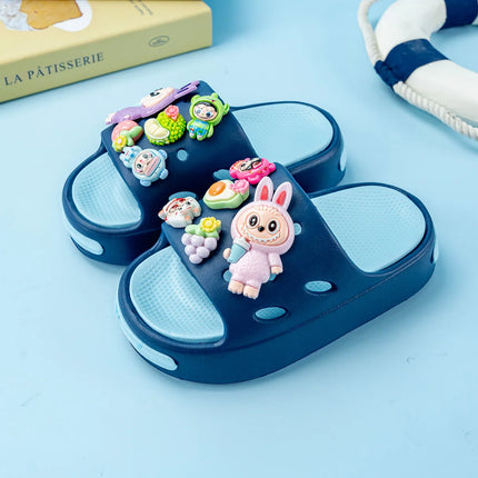 Popular  Labubu  Fruit Versatile  Eva Slippers Fashionable Double Soft-Soled Non-Slip Sandals