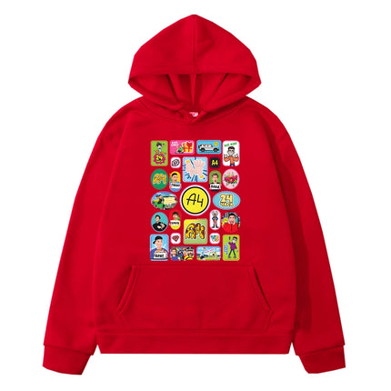 Merch A4 Lamb anime hoodie Autumn Sweatshirt y2k sudadera Влад a4 Бумага with hood Jacket boy Fleece pullover kids clothes girls