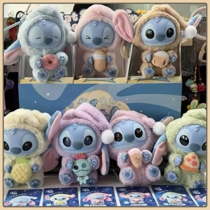 2025 Stitch Eat Some Thing Before Sleep Series Vinyl Blind Box Bag Pendant Cute Doll Mystery Box Toy Birthday Surprise Gift