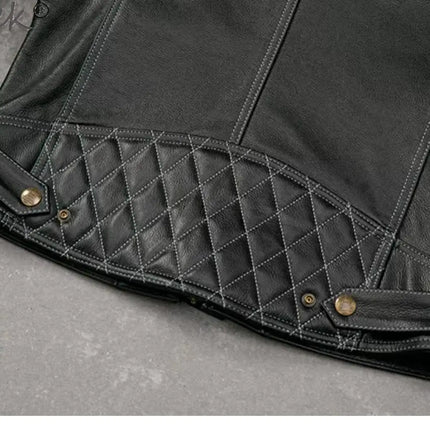 Tcyeek Genuine Leather Jacket Men Top Layer Cowhide Coats Spring Autumn Leather Coat Mens Moto & Biker Jackets Jaqueta Masculina
