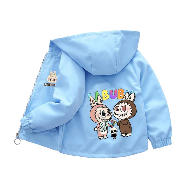 Kids labubu Clothes Autumn Baby Boys Girls Jacket Fashion Cartoon Stitch Print Outerwear for Kids Clothes Children Summer Coat