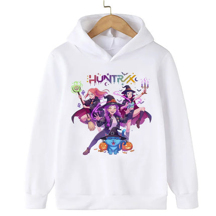 Halloween KPop Demon Hunters Hoodies Children Clothes Kid Girl Boy Cartoon Sweatshirt Hoody Baby Casual Top Streetwear