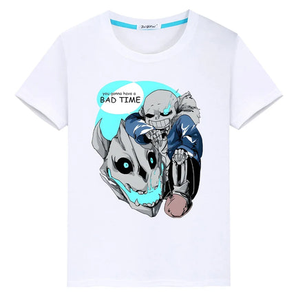 t shirt for kids boy 10years Undertale Game Napstablook Ghost 100%Cotton Tops anime Short tshirt y2k one piece kids clothes girl