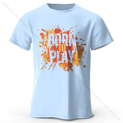 Bron To Play Men's Printed T-Shirt 100% Cotton Oversized Street Graphic Tees for Men Women Summer Tops