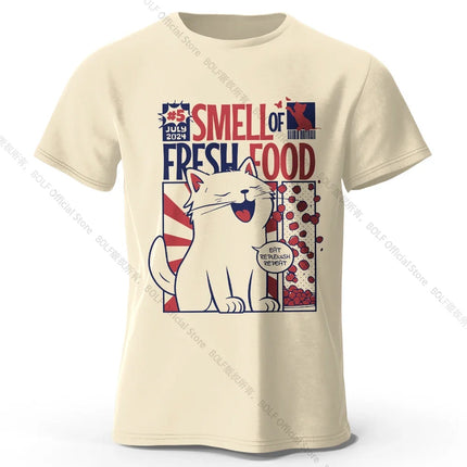 Men's Rabbit Printed T-Shirt 100% Organic Cotton Relaxed Fit Hand Painted Design Tee for Adults Quirky Fashion