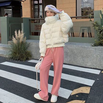 Fashionable Hooded Down Jacket For Women Petite Cropped 2023 Winter New Style Korean Design Sensibility Streetwear Puffer Jacket