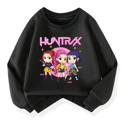Kpop Demon Hunter Fashion Kids Incredibox Hoodie Warm Sweatshirts Children's Winter Soft Clothing Cartoon Cotton Thick Hoodie