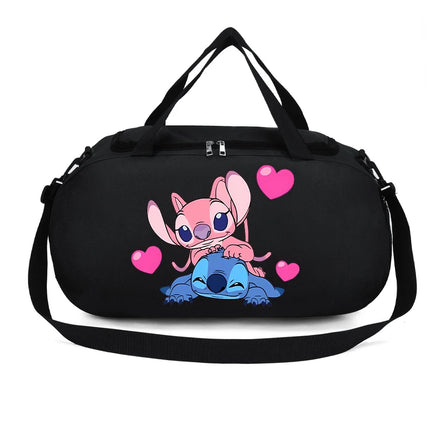 Disney Stitch Luggage Travel Bags for Men Women Cartoon Anime Large Capacity Portable Messenger Bag Bodybuilding Yoga Handbags