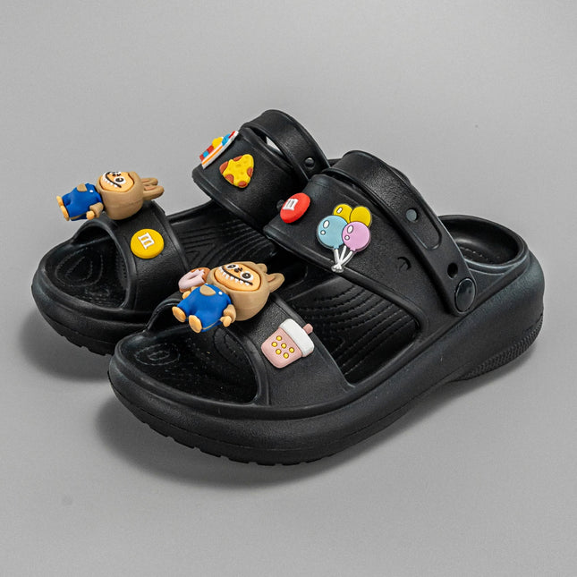 Fashion Popular Cartoon Slippers New Flats Bottom Boys and Girls Non-Slip Soft Bottom Sandals 811