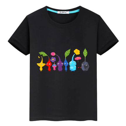 Pikmin Summer Cute 100%Cotton T-shirt cartoons Short Print anime Tees pride tshirt Tops y2k Tshirt kid Day gift boy girl clothes