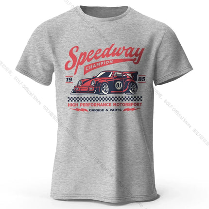Formula Racing Art T-Shirt 100% Premium Cotton Performance Fit Hand Drawn Speed Graphic Tee for Racing Fans