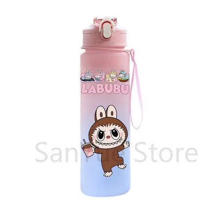 750Ml Cute Cartoon Printed Water Bottle Teenger Student Large Capacity Drinking Portable Outdoor Sport Water Cup Kid Gift
