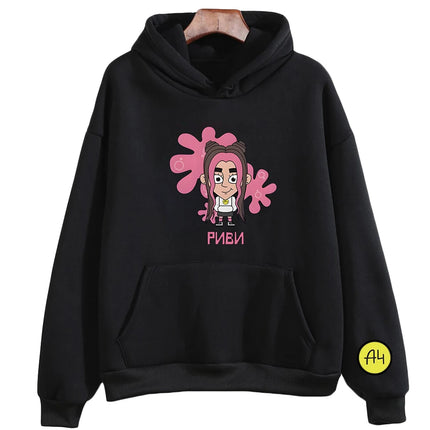 Cute А4 Риви Print Children's Hoodies ВладA4 Бумага Cartoon Long Sleeve Sweatshirt for Kids Boy Clothes Casual Vest Soft Hoody