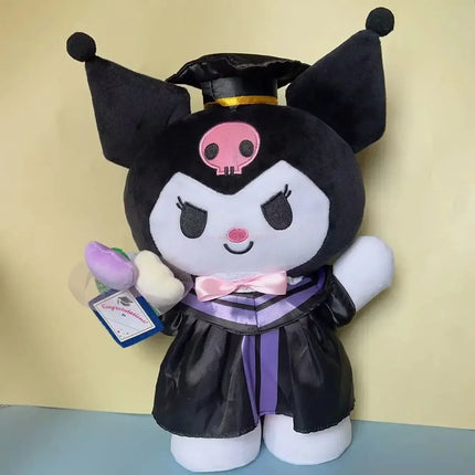 35CM Big Sanrio Cinnamoroll My Melody Kuromi Hello Kitty Graduation Plush Toy Plushie Doll Anime Soft Stuffed Animal Kids Gift