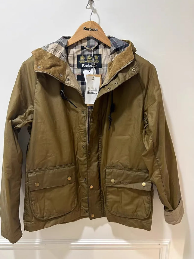 B@r Hooded Waxed Jacket. Lightweight Waxed