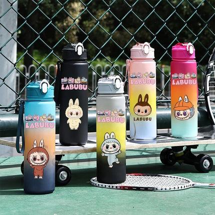 750Ml Cartoon Printed Large Capacity Water Bottle Teenger Student Drinking Portable Cartoon Outdoor Sport Water Cup Kid Gift