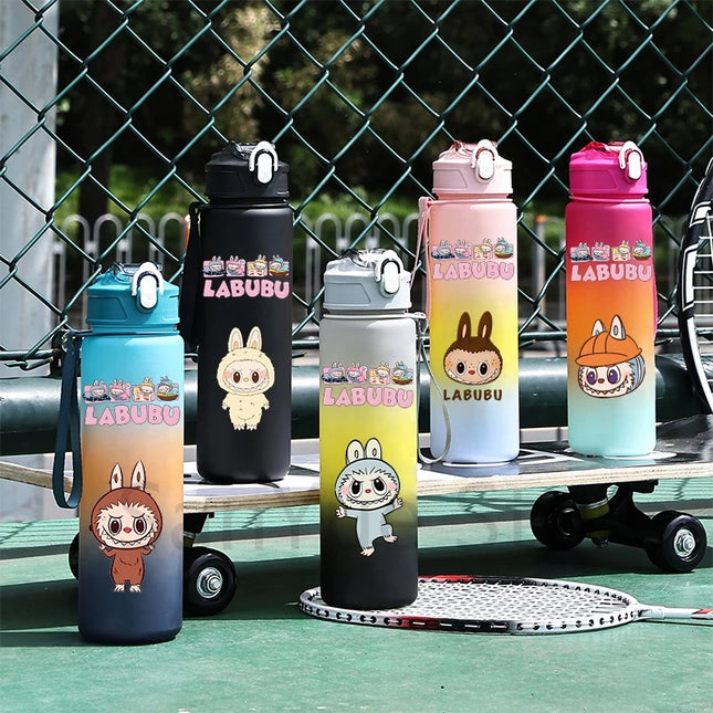 750Ml Cartoon Printed Large Capacity Water Bottle Teenger Student Drinking Portable Cartoon Outdoor Sport Water Cup Kid Gift