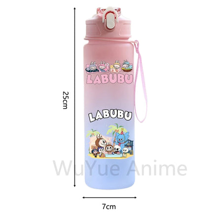 750Ml Cute Cartoon Printed Water Bottle Teenger Student Large Capacity Drinking Portable Outdoor Sport Water Cup Kid Gift