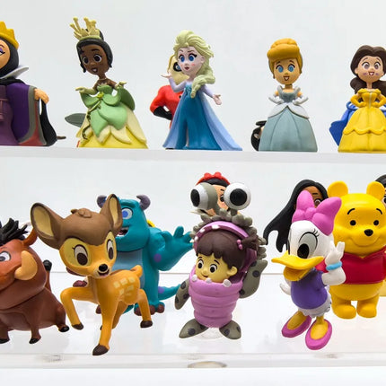 Disney 100th Anniversary Classic Figure Mickey Mouse Donald Duck Princess Elsa Woody Stitch Action Figure Doll Toys Kids Gifts