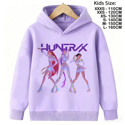KPop Demon Hunters Hoodies Baby Girl Boy Clothes Fashion Casual Hooded Sweatshirts K-Pop Demon Hunters Pullover Kids