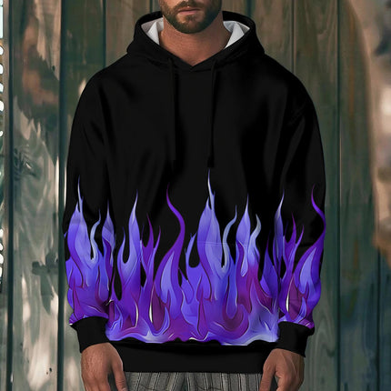 Autumn Hoodies Fashion Flame 3D Print Men Women Streetwear Hooded Sweatshirts Pullover Oversized Harajuku Coat Man Clothing