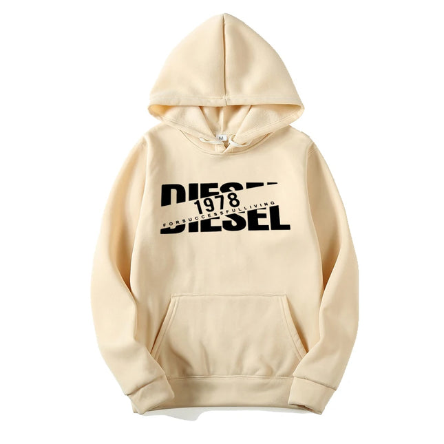 Men's hooded sweatshirt for autumn and winter warm and windproof comfortable long sleeved top jogging hooded sweatshirt