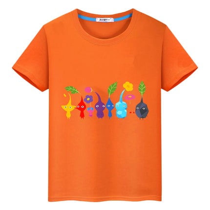Pikmin Summer Cute 100%Cotton T-shirt cartoons Short Print anime Tees pride tshirt Tops y2k Tshirt kid Day gift boy girl clothes