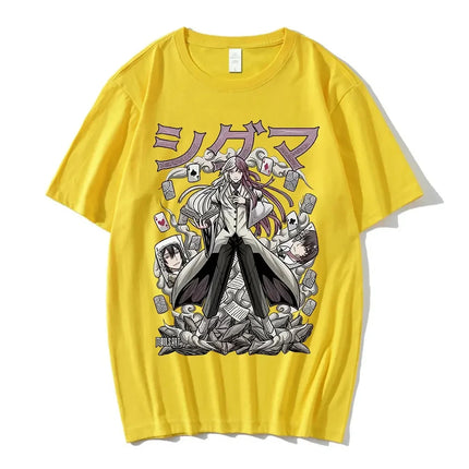 Anime Bungou Stray Dogs T-Shirt Sigma Manga Graphic Tshirts Men Women Harajuku Casual Cotton Oversized Short Sleeve T Shirts Top